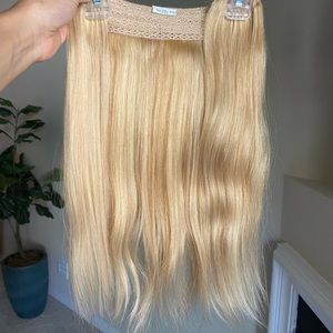 16" #112 warm bright light blonde 100% REMY HUMAN HAIR